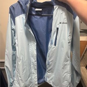 Columbia Sky Blue and Navy Windbreaker